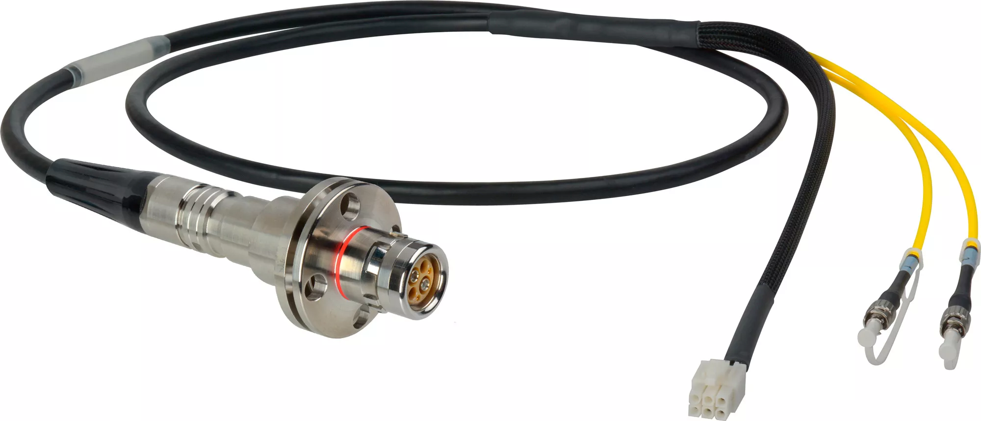 Camplex LEMO FMW to Duplex LC & 6-Pin RG In-Line Fiber Breakout - 10 Foot HF-FMWLC8-BO-010
